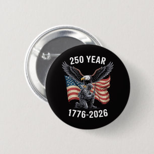 Badge Rond 5 Cm 250 Ans 250e Anniversaire États-Unis 4 juillet