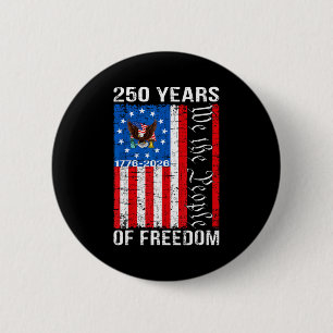 Badge Rond 5 Cm 250 ans anniversaire américain 250ème drapeau usa