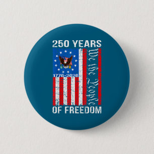 Badge Rond 5 Cm 250 ans anniversaire américain 250ème drapeau usa