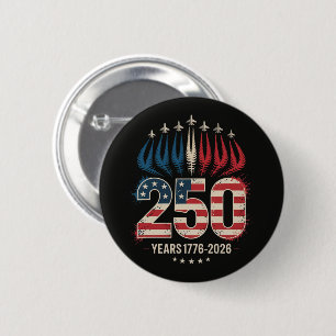 Badge Rond 5 Cm 250 Ans Anniversaire Amérique