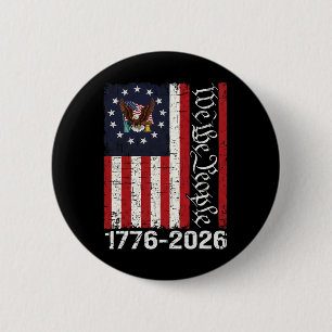 Badge Rond 5 Cm 250 Ans d'Amérique Anniversaire 250e Indépendance