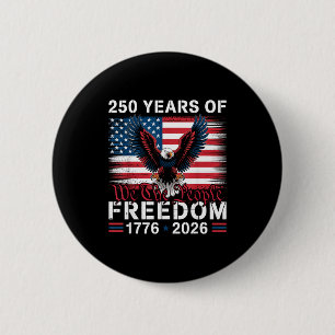 Badge Rond 5 Cm 250 Ans De Liberté 1776–2026 Aigle Patriotique Nou