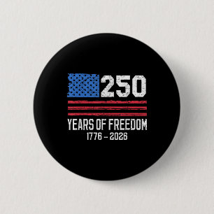 Badge Rond 5 Cm 250 Ans De Liberté 250E Anniversaire Amérique Drap