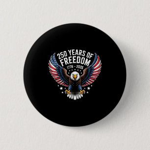 Badge Rond 5 Cm 250 ans de liberté usa 1776–2026 aigle patriotique