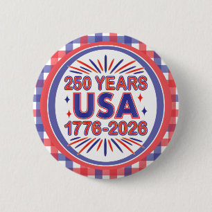 Badge Rond 5 Cm 250 ans États-Unis 1776–2026 Semiquincentenaire