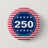 Badge Rond 5 Cm 250 Stars and Stripes Red White and Blue Patriotic (Devant)