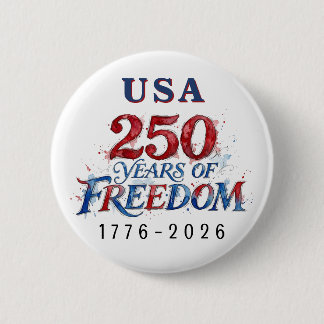 Badge Rond 5 Cm 250 Years America Anniversary 