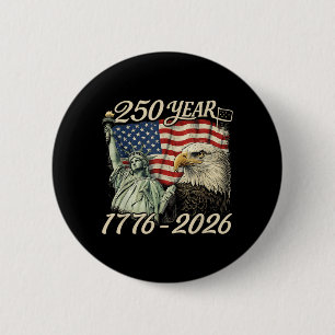Badge Rond 5 Cm 250e anniversaire USA 250 ans américain 4 juillet