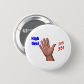 Badge Rond 5 Cm 25 hauts cinq ! (Devant & derrière)