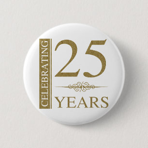 Badge Rond 5 Cm 25e anniversaire du Mariage