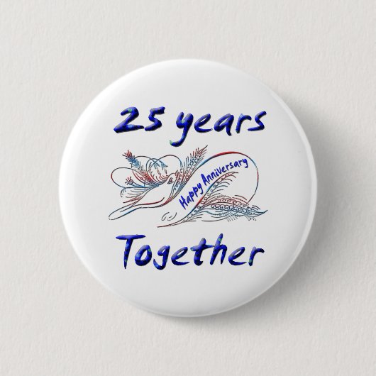 Badge Rond 5 Cm 25ème. Anniversaire (Devant)