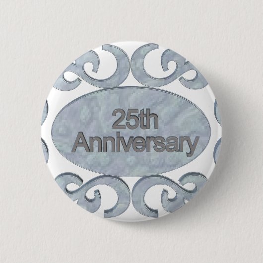 Badge Rond 5 Cm 25ème Boutons d'anniversaire de mariage (Devant)