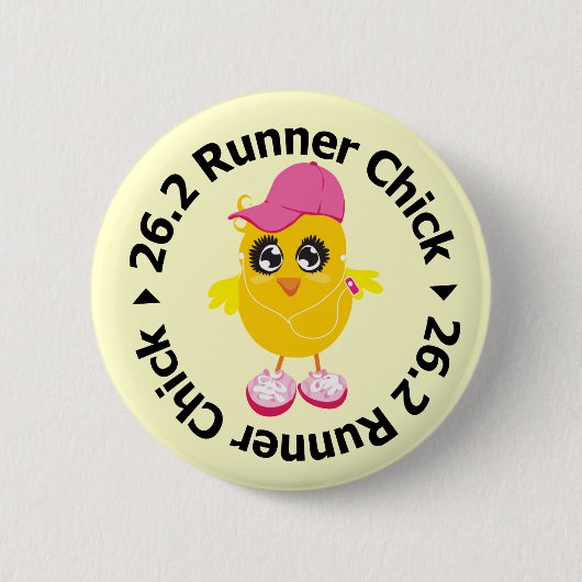 Badge Rond 5 Cm 26,2 Poussin de coureur (Devant)