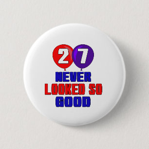 Badge Rond 5 Cm 27 non jamais regardé si bon