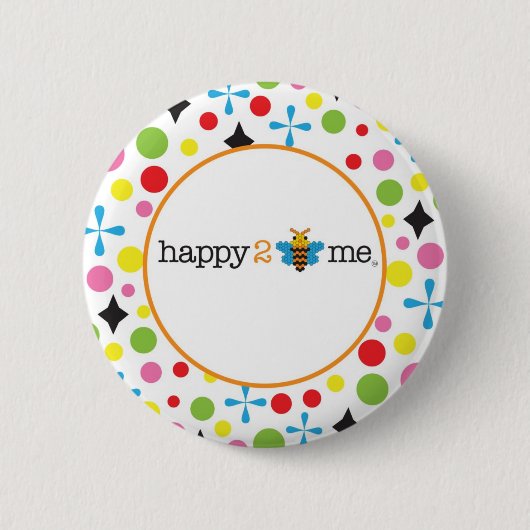 Badge Rond 5 Cm 2 heureux soient moi (Devant)