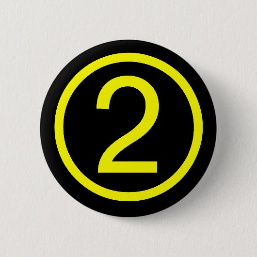 Badge Rond 5 Cm 2 - numéro deux (Devant)