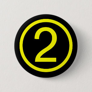 Badge Rond 5 Cm 2 - numéro deux