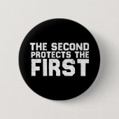 Badge Rond 5 Cm 2A Seconde protège le premier pistolet libre d'exp (Devant)