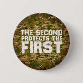 Badge Rond 5 Cm 2A Seconde protège le premier pistolet libre d'exp (Devant)