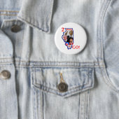 Badge Rond 5 Cm 2down un à aller (En situation)