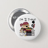 Badge Rond 5 Cm 2e anniversaire Pirate Tshirts et cadeaux (Devant & derrière)