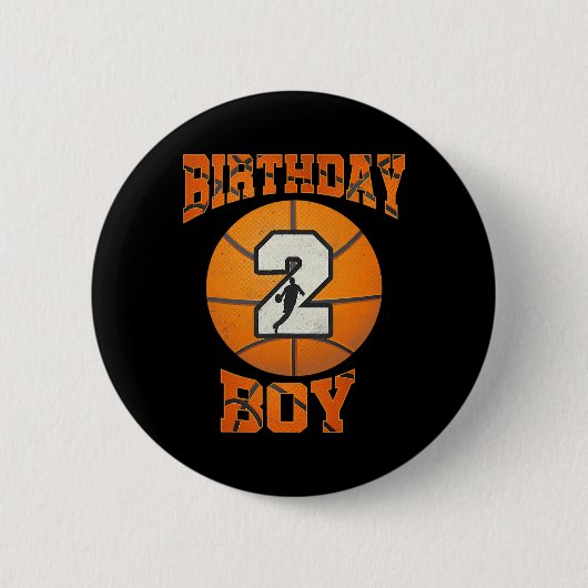 Badge Rond 5 Cm 2e anniversaire tenue garçon basket-ball 2e année (Devant)