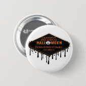 Badge Rond 5 Cm 2ème borne annuelle de trébuchement de Halloween (Devant & derrière)