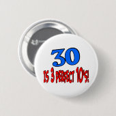 Badge Rond 5 Cm 30 est 3 10s parfaits (BLEUS) (Devant & derrière)