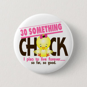 Badge Rond 5 Cm 30-Quelque chose poussin 5