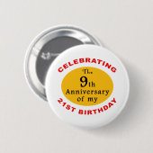 Badge Rond 5 Cm 30e anniversaire Gag Cadeaux (Devant & derrière)