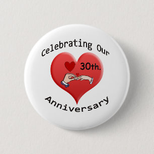 Badge Rond 5 Cm 30ème. Anniversaire