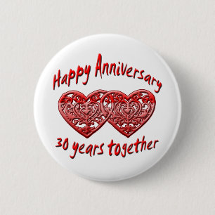 Badge Rond 5 Cm 30ème. Anniversaire