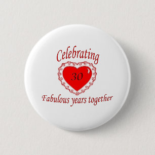Badge Rond 5 Cm 30ème. Anniversaire