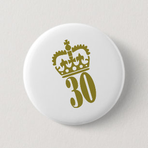 Badge Rond 5 Cm 30ème anniversaire - nombre - trente