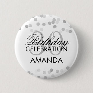 Badge Rond 5 Cm 30ème Lumières de parties scintillantes