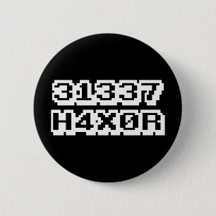 BADGE ROND 5 CM 31337 H4X0R