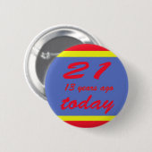 Badge Rond 5 Cm 34 ans (Devant & derrière)