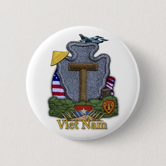 Badge Rond 5 Cm 36e division d'infanterie vietnam war Button (Devant)