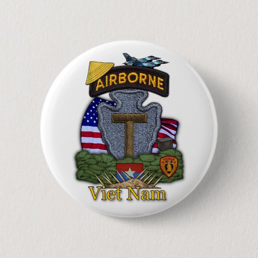 Badge Rond 5 Cm 36e division d'infanterie vietnam war Button (Devant)