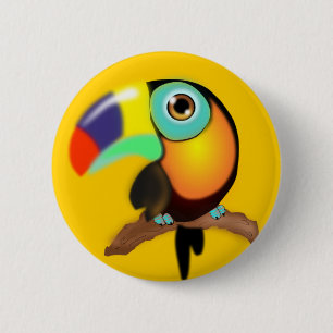 Badge Rond 5 Cm 3742-tucan-colombiano-vecteur COLORÉ VOITURE TROPI