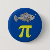 Badge Rond 5 Cm 3.14 Poisson Pie Pi Pun Drôle Math Plaisanterie (Devant)
