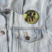 Badge Rond 5 Cm 3 bergers allemands (En situation)