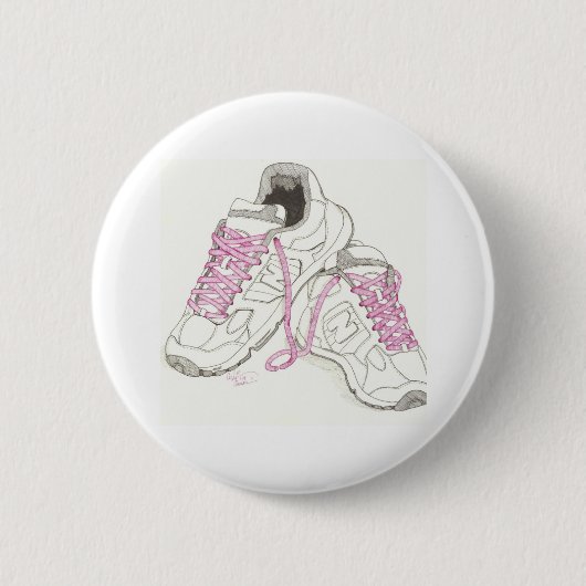 Badge Rond 5 Cm 3 chaussures de marche de jour (Devant)