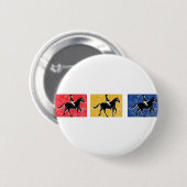 Badge Rond 5 Cm 3-Cheval-Riders (Devant & derrière)