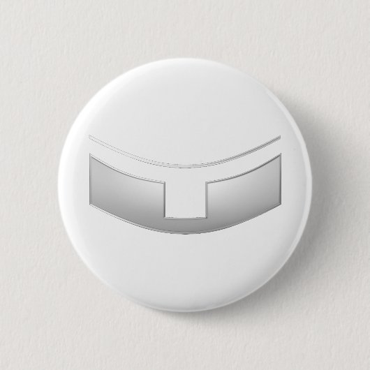 Badge Rond 5 Cm 3-D Look Silver Priest's ou ministre's Collar (Devant)