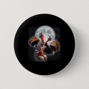 Badge Rond 5 Cm 3 Déchets Grillant Sur La Lune Drôle Chasse À La T