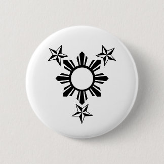 Badge Rond 5 Cm 3 étoiles et Sun