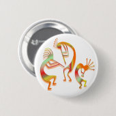Badge Rond 5 Cm 3 Kokopelli #51 (Devant & derrière)