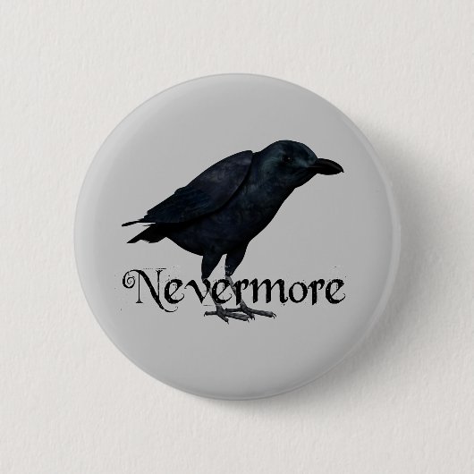 Badge Rond 5 Cm 3D plus jamais Raven (Devant)