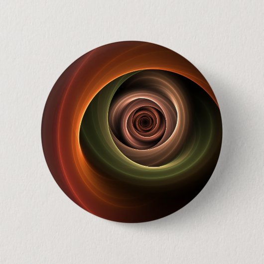 Badge Rond 5 Cm 3D Spirale Abstraite couleurs chaudes Art fractal (Devant)